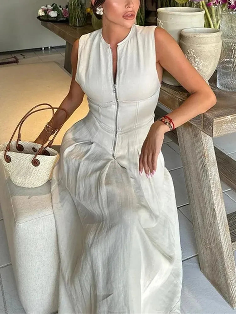 Lucia Summer Zip Dress